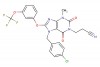 3-(7-(4-chlorobenzyl)-3-methyl-2,6-dioxo-8-(3-(trifluoromethoxy)phenoxy)-2,3,6,7-tetrahydro-1H-purin-1-yl)propanenitrile