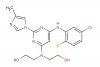 2,2'-((6-((5-chloro-2-fluorophenyl)amino)-2-(4-methyl-1H-imidazol-1-yl)pyrimidin-4-yl)azanediyl)bis(ethan-1-ol)