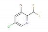3-bromo-5-chloro-2-(difluoromethyl)pyridine
