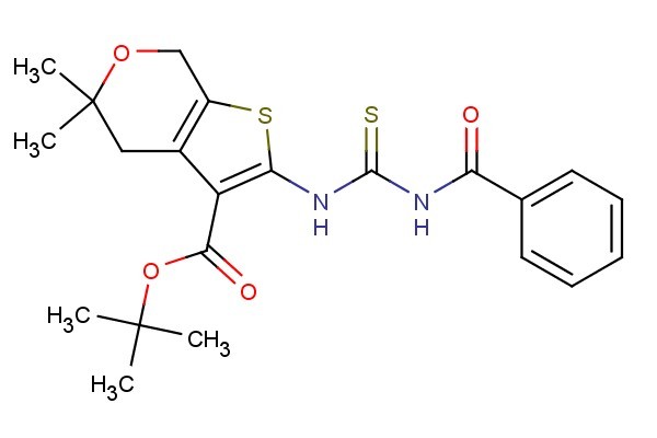 tert-butyl 2-(3-benzoylthioureido)-5,5-dimethyl-5,7-dihydro-4H-thieno[2,3-c]pyran-3-carboxylate
