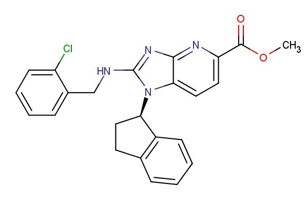 (R)-methyl 2-(2-chlorobenzylamino)-1-(2,3-dihydro-1H-inden-1-yl)-1H-imidazo[4,5-b]pyridine-5-carboxylate
