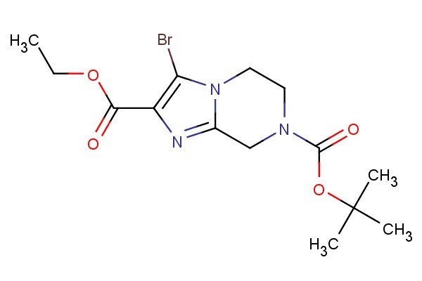 7-tert-butyl 2-ethyl 3-bromo-5,6-dihydroimidazo[1,2-a]pyrazine-2,7(8H)-dicarboxylate