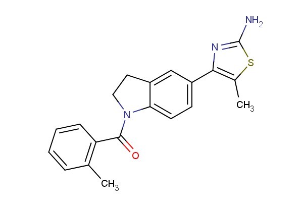 (5-(2-amino-5-methylthiazol-4-yl)indolin-1-yl)(o-tolyl)methanone