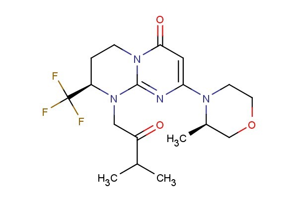 (R)-1-(3-methyl-2-oxobutyl)-8-((R)-3-methylmorpholino)-2-(trifluoromethyl)-3,4-dihydro-1H-pyrimido[1,2-a]pyrimidin-6(2H)-one