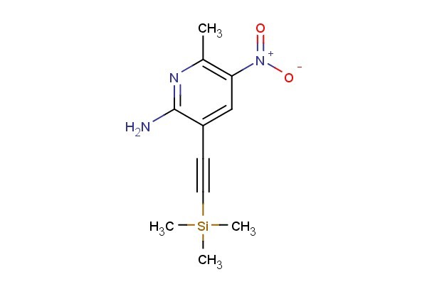 6-methyl-5-nitro-3-((trimethylsilyl)ethynyl)pyridin-2-amine