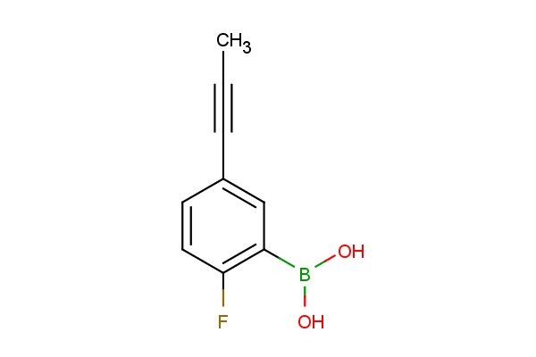 (2-fluoro-5-(prop-1-yn-1-yl)phenyl)boronic acid