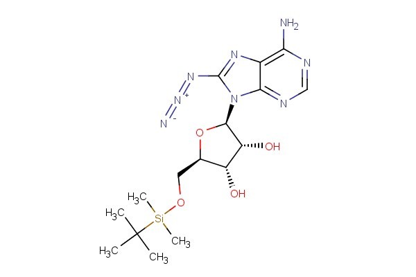 (2R,3R,4S,5R)-2-(6-amino-8-azido-9H-purin-9-yl)-5-(((tert-butyldimethylsilyl)oxy)methyl)tetrahydrofuran-3,4-diol