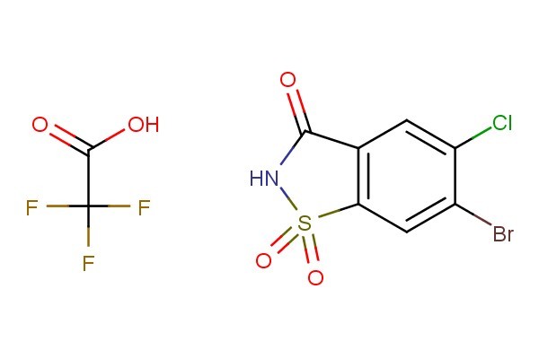 6-bromo-5-chlorobenzo[d]isothiazol-3(2H)-one 1,1-dioxide 2,2,2-trifluoroacetate