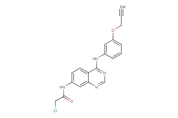 2-chloro-N-(4-((3-(prop-2-yn-1-yloxy)phenyl)amino)quinazolin-7-yl)acetamide