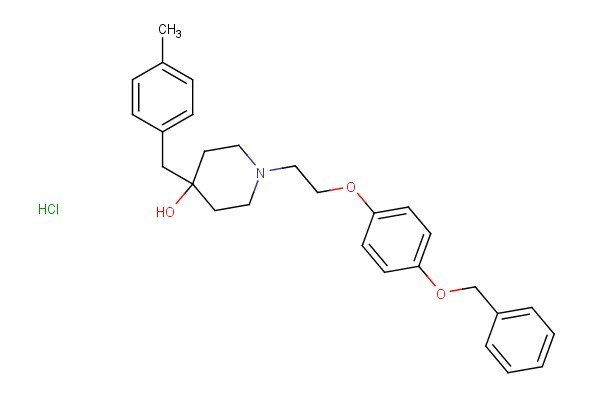 1-(2-(4-(benzyloxy)phenoxy)ethyl)-4-(4-methylbenzyl)piperidin-4-ol hydrochloride