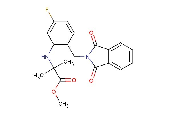 methyl 2-((2-((1,3-dioxoisoindolin-2-yl)methyl)-5-fluorophenyl)amino)-2-methylpropanoate