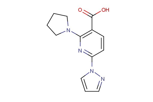 6-(1H-pyrazol-1-yl)-2-(pyrrolidin-1-yl)nicotinic acid