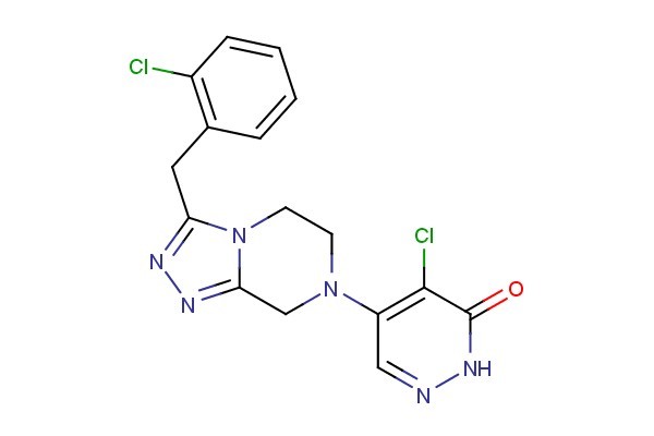 4-chloro-5-(3-(2-chlorobenzyl)-5,6-dihydro-[1,2,4]triazolo[4,3-a]pyrazin-7(8H)-yl)pyridazin-3(2H)-one