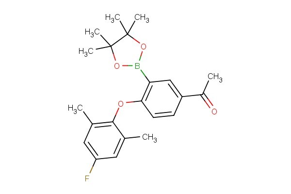 1-(4-(4-fluoro-2,6-dimethylphenoxy)-3-(4,4,5,5-tetramethyl-1,3,2-dioxaborolan-2-yl)phenyl)ethan-1-one