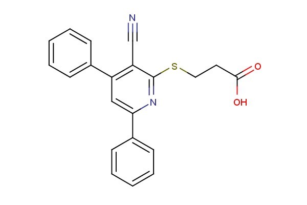 3-((3-cyano-4,6-diphenylpyridin-2-yl)thio)propanoic acid