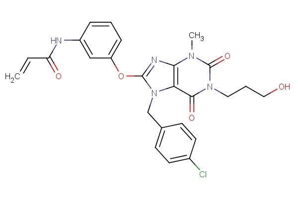N-(3-((7-(4-chlorobenzyl)-1-(3-hydroxypropyl)-3-methyl-2,6-dioxo-2,3,6,7-tetrahydro-1H-purin-8-yl)oxy)phenyl)acrylamide