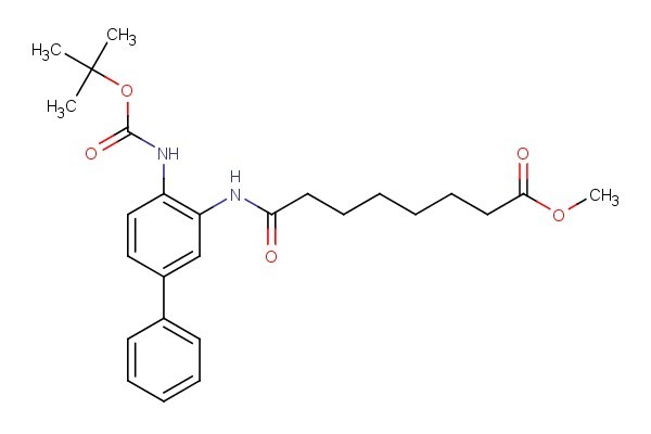 methyl 8-((4-((tert-butoxycarbonyl)amino)-[1,1'-biphenyl]-3-yl)amino)-8-oxooctanoate