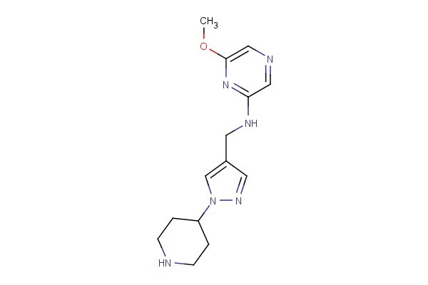 6-methoxy-N-((1-(piperidin-4-yl)-1H-pyrazol-4-yl)methyl)pyrazin-2-amine