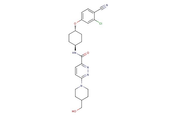 3-Pyridazinecarboxamide, N-[trans-4-(3-chloro-4-cyanophenoxy)cyclohexyl]-6-[4-(hydroxymethyl)-1-piperidinyl]-