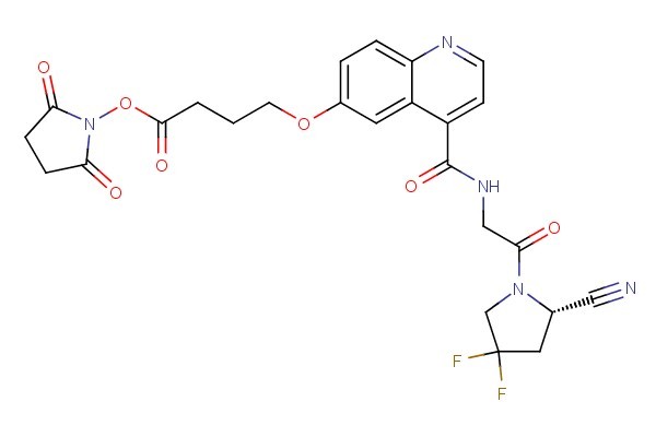 2,5-dioxopyrrolidin-1-yl (S)-4-((4-((2-(2-cyano-4,4-difluoropyrrolidin-1-yl)-2-oxoethyl)carbamoyl)quinolin-6-yl)oxy)butanoate