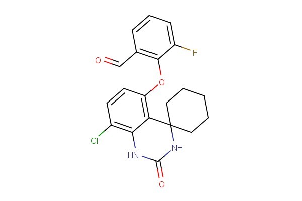 2-((8'-chloro-2'-oxo-2',3'-dihydro-1'H-spiro[cyclohexane-1,4'-quinazolin]-5'-yl)oxy)-3-fluorobenzaldehyde