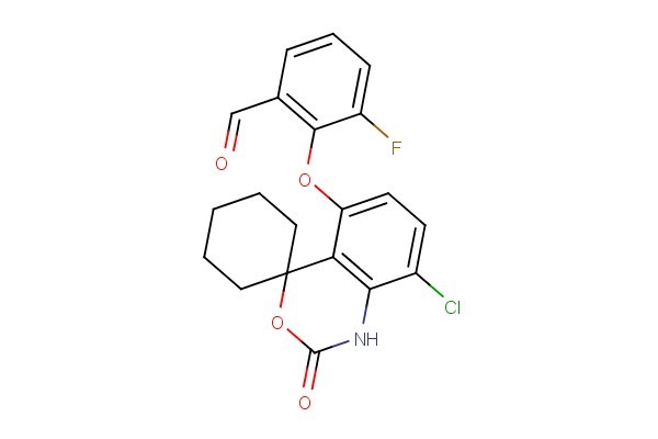 2-((8-chloro-2-oxo-1,2-dihydrospiro[benzo[d][1,3]oxazine-4,1'-cyclohexan]-5-yl)oxy)-3-fluorobenzaldehyde
