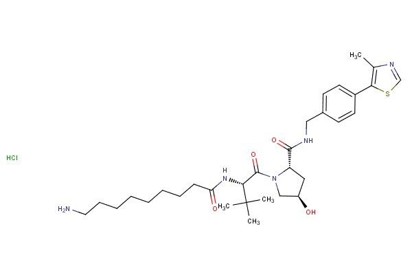 (2S,4R)-1-((S)-2-(9-aminononanamido)-3,3-dimethylbutanoyl)-4-hydroxy-N-(4-(4-methylthiazol-5-yl)benzyl)pyrrolidine-2-carboxamide hydrochloride