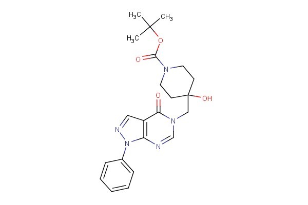 tert-butyl 4-hydroxy-4-((4-oxo-1-phenyl-1H-pyrazolo[3,4-d]pyrimidin-5(4H)-yl)methyl)piperidine-1-carboxylate