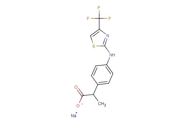 sodium (R)-2-(4-((4-(trifluoromethyl)thiazol-2-yl)amino)phenyl)propanoate