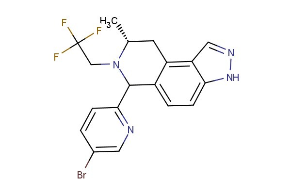 (8R)-6-(5-bromopyridin-2-yl)-8-methyl-7-(2,2,2-trifluoroethyl)-6,7,8,9-tetrahydro-3H-pyrazolo[4,3-f]isoquinoline
