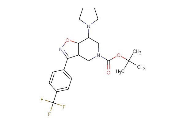 tert-butyl7-(pyrrolidin-1-yl)-3-(4-(trifluoromethyl)phenyl)-3a,4,7,7a-tetrahydroisoxazolo[4,5-c]pyridine-5(6H)-carboxylate