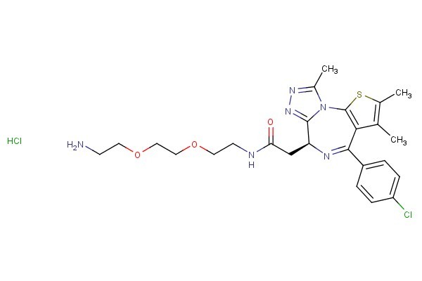 (S)-N-(2-(2-(2-aminoethoxy)ethoxy)ethyl)-2-(4-(4-chlorophenyl)-2,3,9-trimethyl-6H-thieno[3,2-f][1,2,4]triazolo[4,3-a][1,4]diazepin-6-yl)acetamide hydrochloride