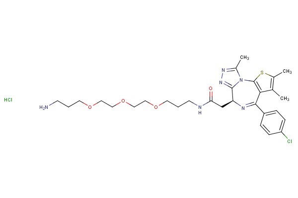 (S)-N-(3-(2-(2-(3-aminopropoxy)ethoxy)ethoxy)propyl)-2-(4-(4-chlorophenyl)-2,3,9-trimethyl-6H-thieno[3,2-f][1,2,4]triazolo[4,3-a][1,4]diazepin-6-yl)acetamide hydrochloride