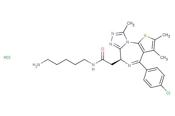 (S)-N-(5-aminopentyl)-2-(4-(4-chlorophenyl)-2,3,9-trimethyl-6H-thieno[3,2-f][1,2,4]triazolo[4,3-a][1,4]diazepin-6-yl)acetamide hydrochloride