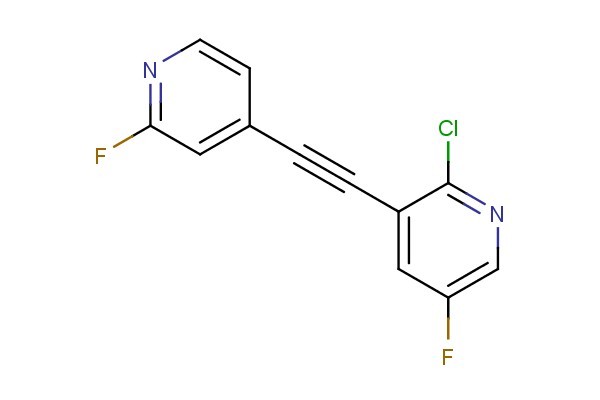 2-chloro-5-fluoro-3-((2-fluoropyridin-4-yl)ethynyl)pyridine