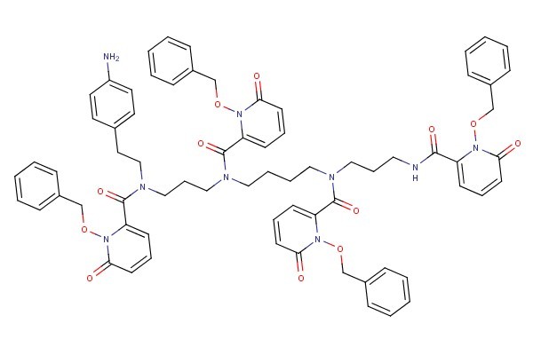 N-(4-aminophenethyl)-1-(benzyloxy)-N-(3-(1-(benzyloxy)-N-(4-(1-(benzyloxy)-N-(3-(1-(benzyloxy)-6-oxo-1,6-dihydropyridine-2-carboxamido)propyl)-6-oxo-1,6-dihydropyridine-2-carboxamido)butyl)-6-oxo-1,6-dihydropyridine-2-carboxamido)propyl)-6-oxo-1,6-dihydro