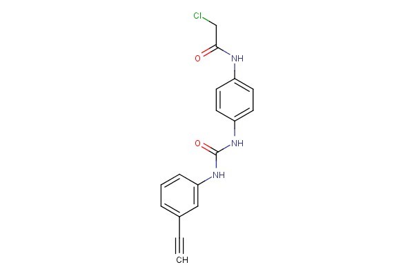 2-chloro-N-(4-(3-(3-ethynylphenyl)ureido)phenyl)acetamide