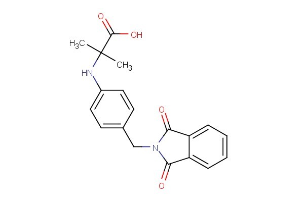 2-((4-((1,3-dioxoisoindolin-2-yl)methyl)phenyl)amino)-2-methylpropanoic acid