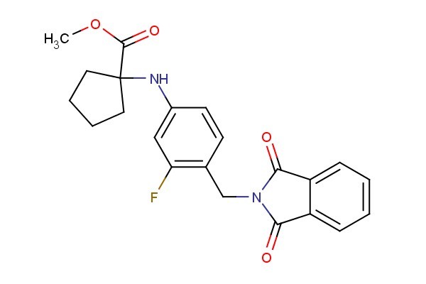 methyl 1-((4-((1,3-dioxoisoindolin-2-yl)methyl)-3-fluorophenyl)amino)cyclopentanecarboxylate