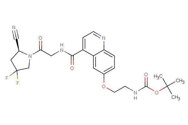 tert-butyl (S)-(2-((4-((2-(2-cyano-4,4-difluoropyrrolidin-1-yl)-2-oxoethyl)carbamoyl)quinolin-6-yl)oxy)ethyl)carbamate