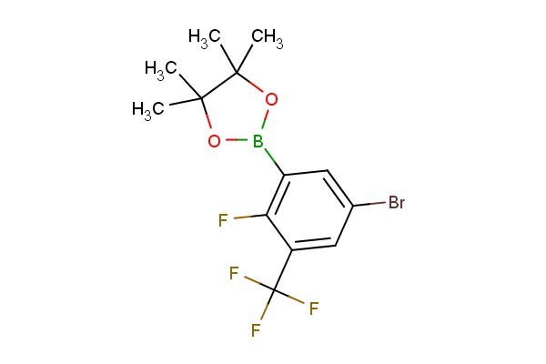 2-(5-bromo-2-fluoro-3-(trifluoromethyl)phenyl)-4,4,5,5-tetramethyl-1,3,2-dioxaborolane