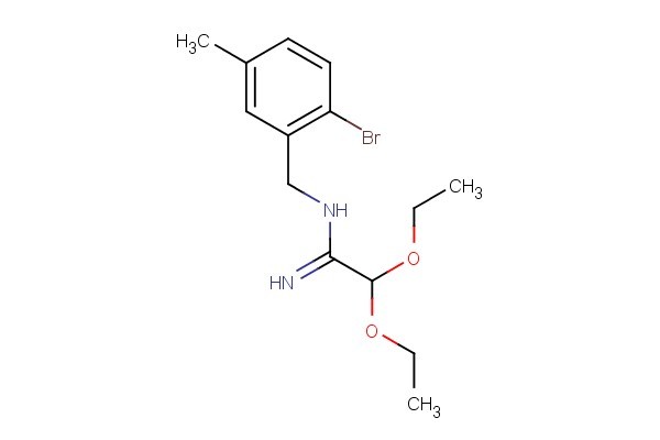 N-(2-bromo-5-methylbenzyl)-2,2-diethoxyacetimidamide