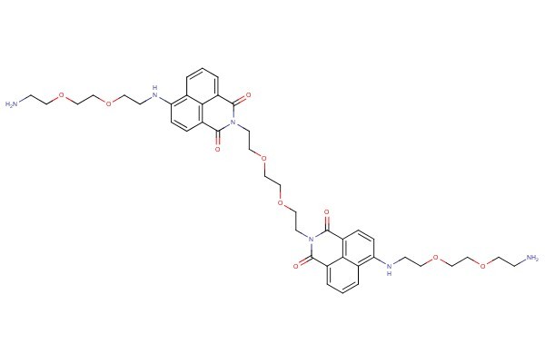 2,2'-((ethane-1,2-diylbis(oxy))bis(ethane-2,1-diyl))bis(6-((2-(2-(2-aminoethoxy)ethoxy)ethyl)amino)-1H-benzo[de]isoquinoline-1,3(2H)-dione)
