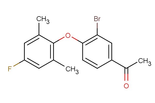 1-(3-bromo-4-(4-fluoro-2,6-dimethylphenoxy)phenyl)ethanone