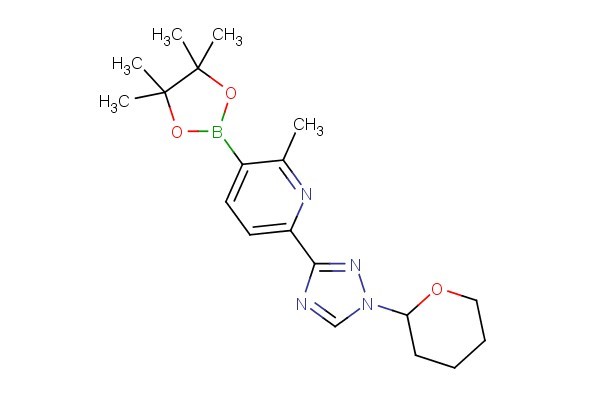 2-methyl-6-(1-(tetrahydro-2H-pyran-2-yl)-1H-1,2,4-triazol-3-yl)-3-(4,4,5,5-tetramethyl-1,3,2-dioxaborolan-2-yl)pyridine