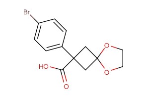 2-(4-bromophenyl)-5,8-dioxaspiro[3.4]octane-2-carboxylic acid