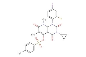 3-cyclopropyl-1-(2-fluoro-4-iodophenyl)-6,8-dimethyl-2,4,7-trioxo-1,2,3,4,7,8-hexahydropyrido[2,3-d]pyrimidin-5-yl 4-methylbenzenesulfonate