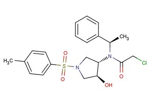 2-chloro-N-((3S,4S)-4-hydroxy-1-tosylpyrrolidin-3-yl)-N-((R)-1-phenylethyl)acetamide