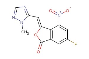 (Z)-6-fluoro-3-((1-methyl-1H-1,2,4-triazol-5-yl)methylene)-4-nitroisobenzofuran-1(3H)-one
