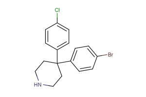 4-(4-bromophenyl)-4-(4-chlorophenyl)piperidine